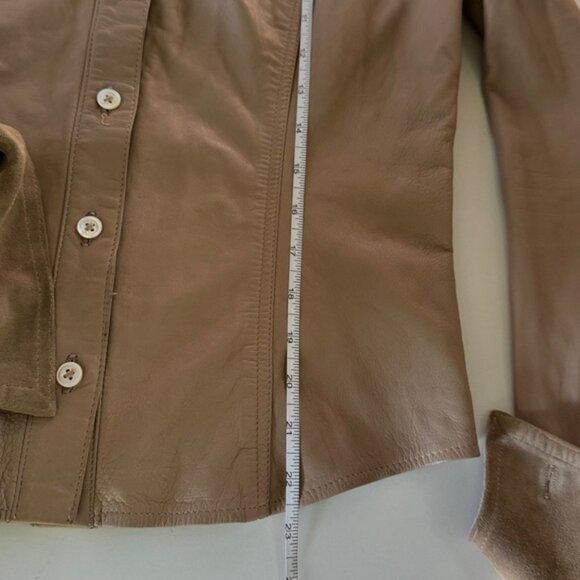 Coach Leather Shirt Jacket Size 8 - Picture 12 of 16
